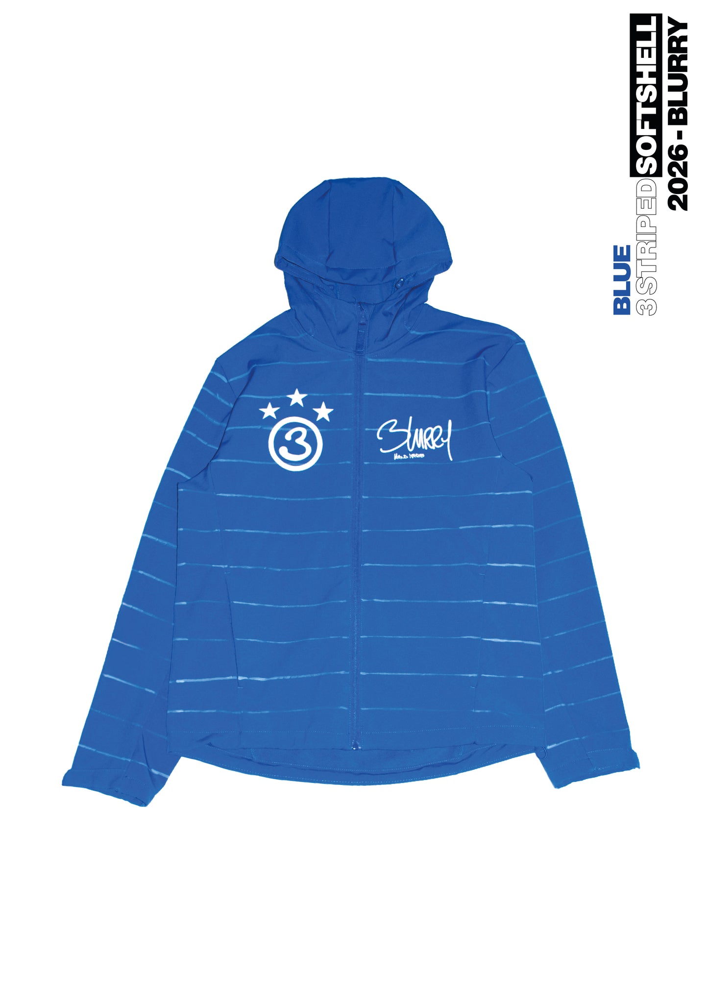 3 STIPED SOFTSHELL BLEU