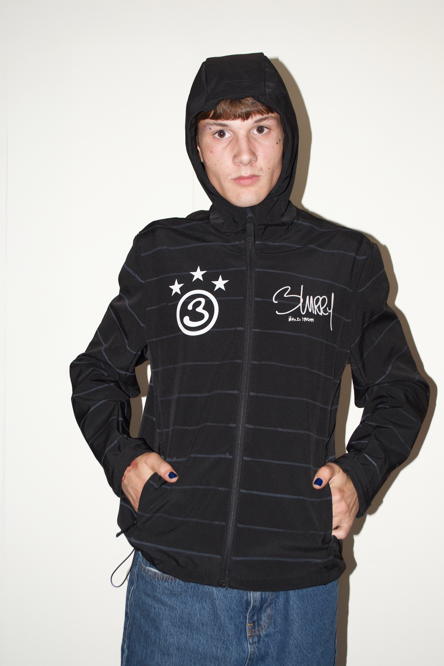 3 STIPED SOFTSHELL  NOIR