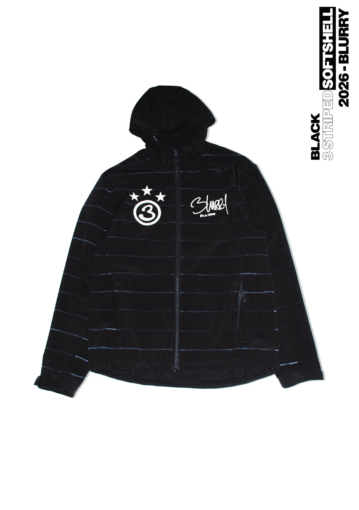 3 STIPED SOFTSHELL  NOIR